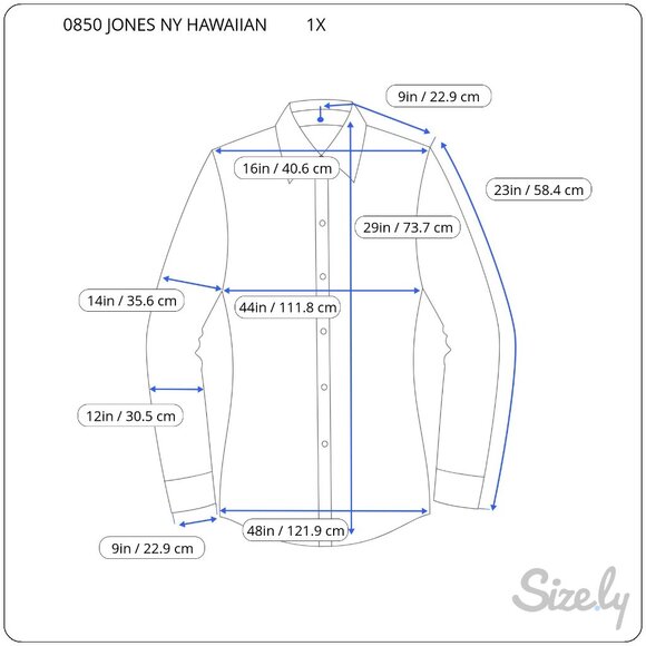 JONES NEW YORK Tropical Floral Blouse Women's 1x Plus Button Tab Sleeve Cotton - Picture 3 of 16